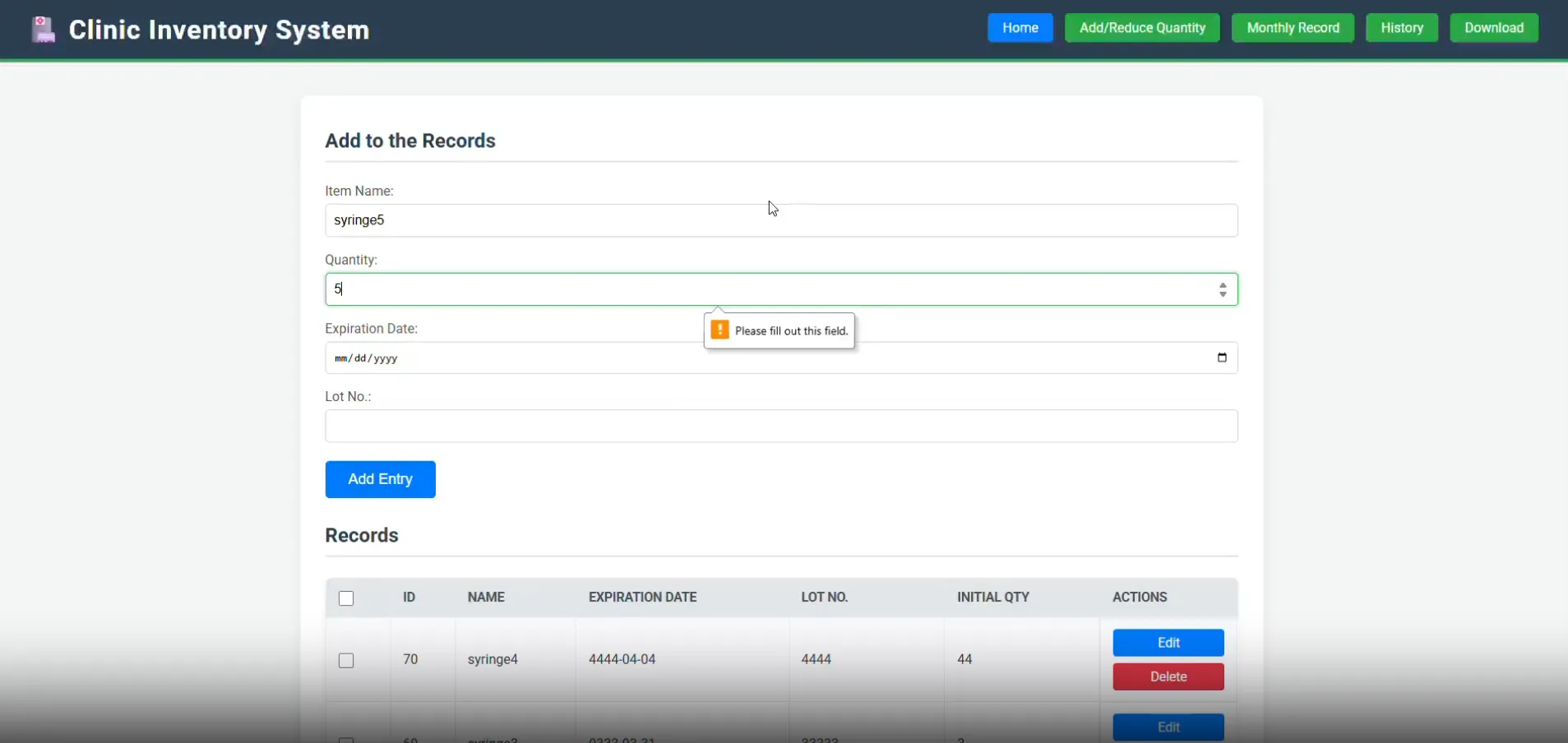 Dashboard UI