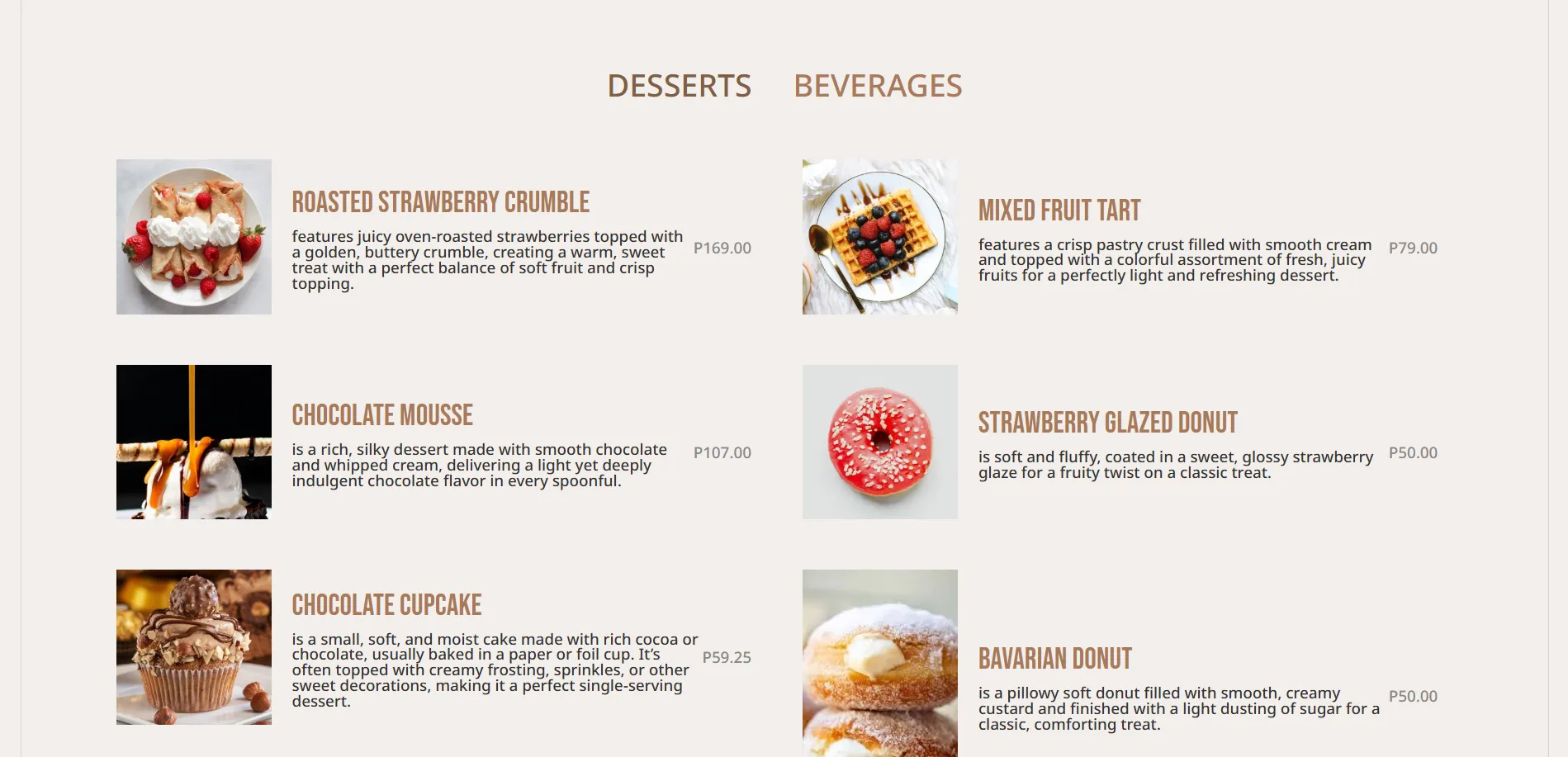 Menu List Thumbnail